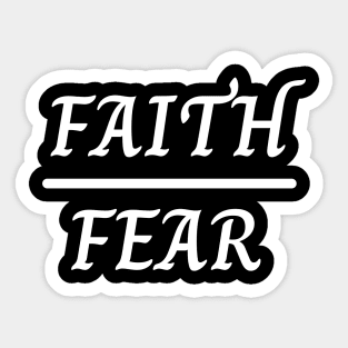 Faith Over Fear Christian Sticker